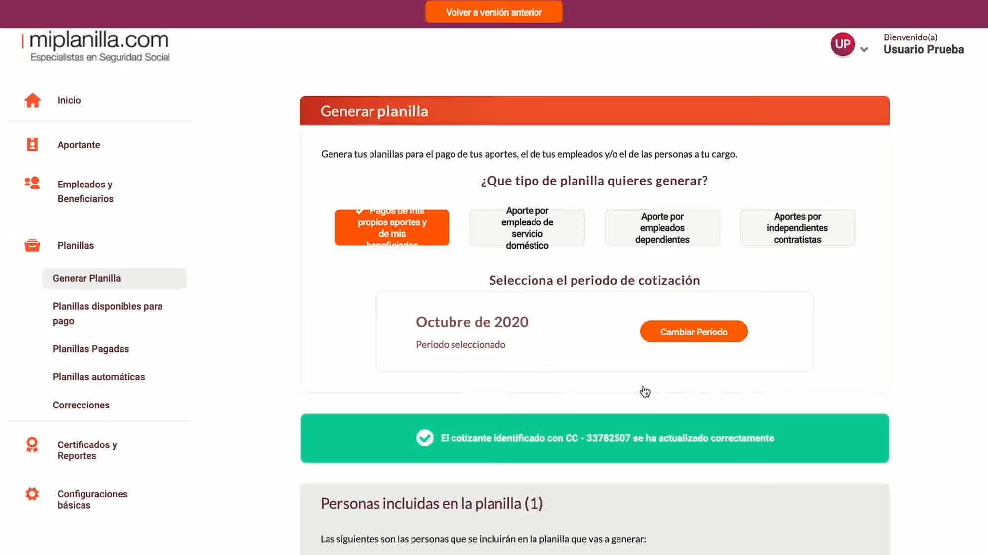 Planilla de Pago PILA: Guía Empresarial Completa Confirmación de actualización correcta del cotizante en la Planilla de Pago PILA