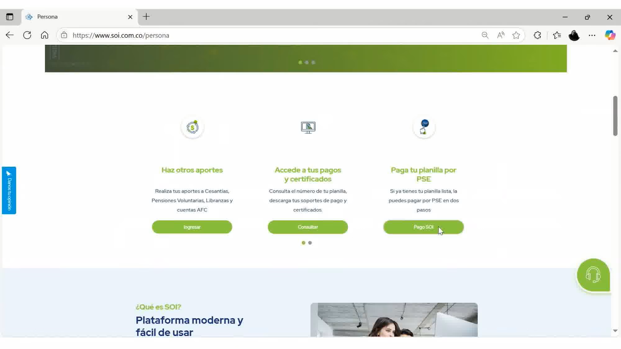 Planilla de Pago PILA: Guía Empresarial Completa Portal principal SOI para acceder al pago de planilla electrónica por PSE