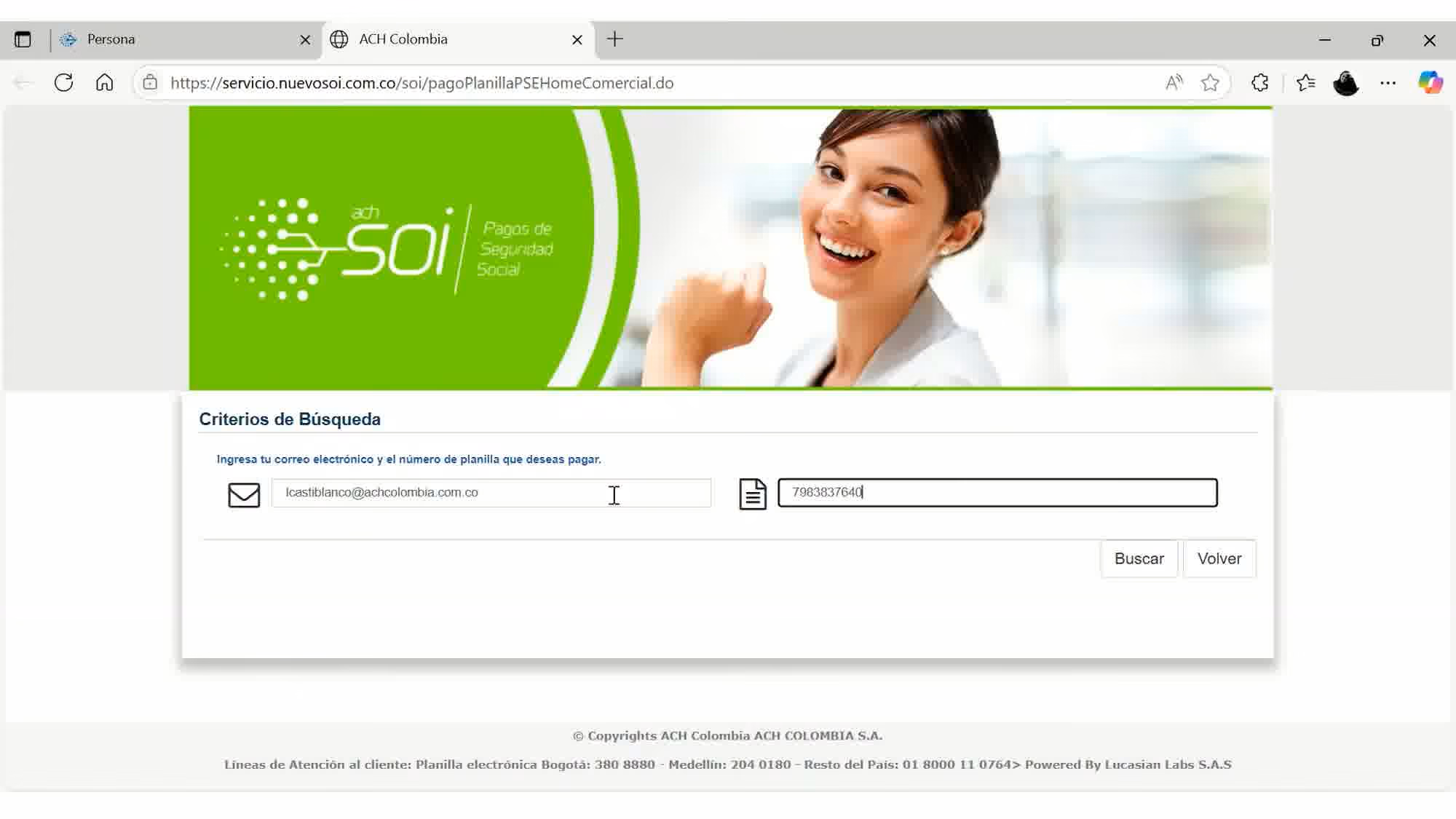 Planilla de Pago PILA: Guía Empresarial Completa Formulario para ingresar correo electrónico y número de planilla en SOI