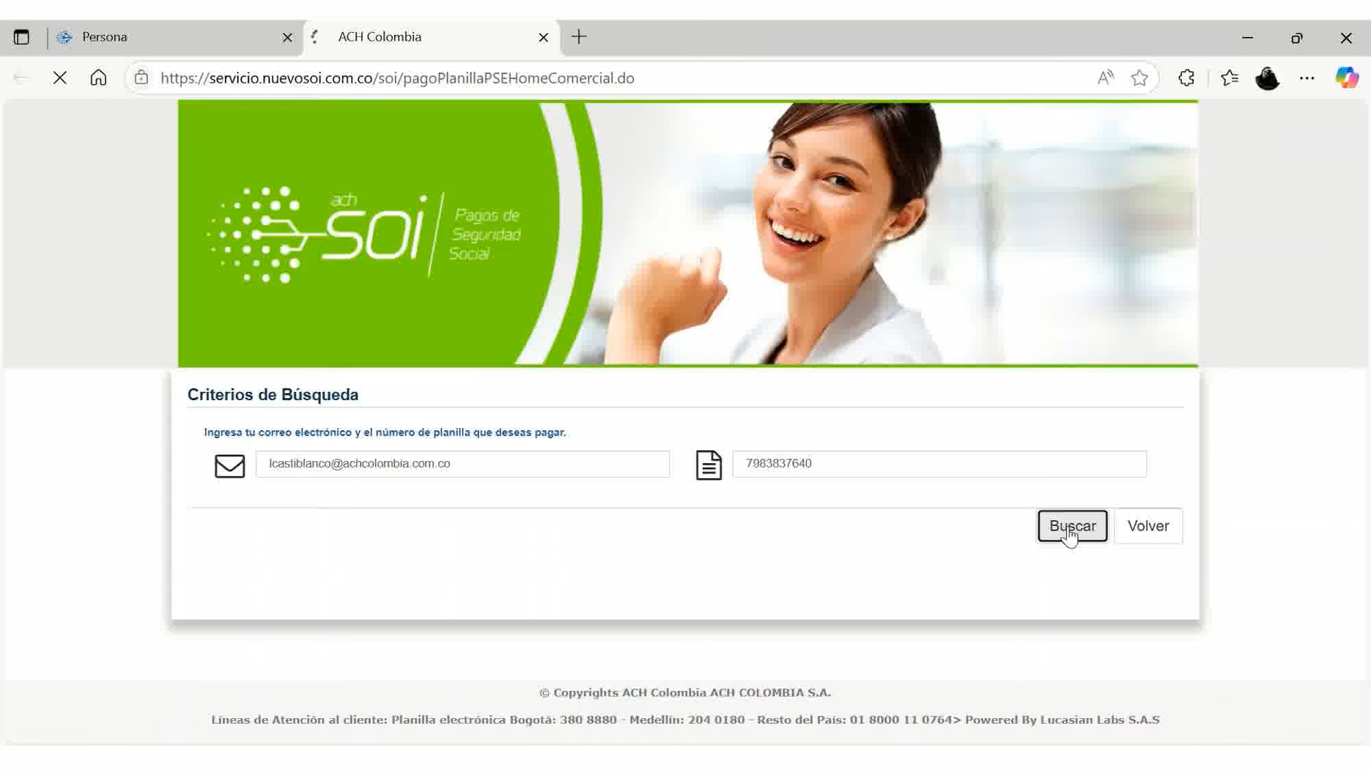 Planilla de Pago PILA: Guía Empresarial Completa Botón buscar para consultar planilla electrónica PILA en sistema SOI