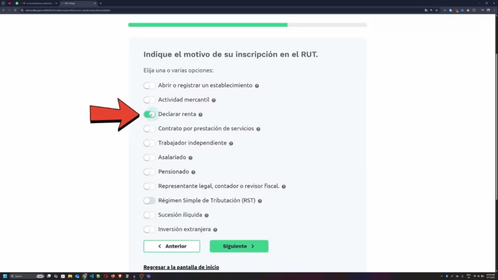 Rol Único Tributario: Guía Completa. Opciones de motivo de inscripción al Rol Único Tributario: trabajador independiente, declarar renta