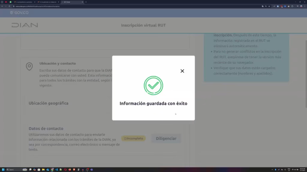 Rol Único Tributario: Guía Completa. Campos de teléfono principal y secundario para Rol Único Tributario