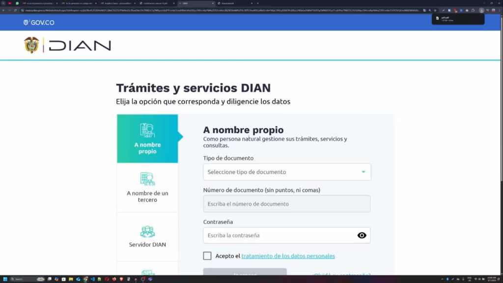 Rol Único Tributario: Guía Completa. Acceso a Trámites y Servicios DIAN para habilitar cuenta después de obtener Rol Único Tributario